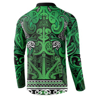 Aotearoa Iwi Ngati Maniapoto Button Sweatshirt Maori Wharenui House Tribal Pattern