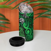 Aotearoa Iwi Ngati Maniapoto 4 in 1 Can Cooler Tumbler Maori Wharenui House Tribal Pattern