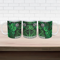 Aotearoa Iwi Ngati Maniapoto Ceramic Mug Maori Wharenui House Tribal Pattern