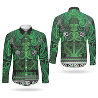 Aotearoa Iwi Ngati Maniapoto Couples Matching Short Sleeve Bodycon Dress and Long Sleeve Button Shirt Maori Wharenui House Tribal Pattern