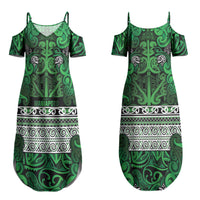 Aotearoa Iwi Ngati Maniapoto Couples Matching Summer Maxi Dress and Long Sleeve Button Shirt Maori Wharenui House Tribal Pattern