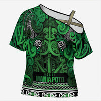 Aotearoa Iwi Ngati Maniapoto Cross Shoulder Shirt Maori Wharenui House Tribal Pattern