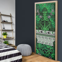 Aotearoa Iwi Ngati Maniapoto Door Cover Maori Wharenui House Tribal Pattern