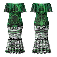 Aotearoa Iwi Ngati Maniapoto Family Matching Mermaid Dress and Hawaiian Shirt Maori Wharenui House Tribal Pattern