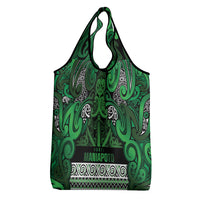 Aotearoa Iwi Ngati Maniapoto Grocery Bag Maori Wharenui House Tribal Pattern