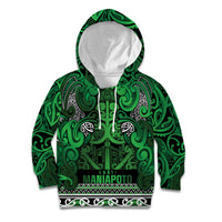 Aotearoa Iwi Ngati Maniapoto Kid Hoodie Maori Wharenui House Tribal Pattern
