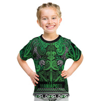 Aotearoa Iwi Ngati Maniapoto Kid T Shirt Maori Wharenui House Tribal Pattern