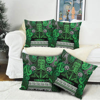 Aotearoa Iwi Ngati Maniapoto Pillow Cover Maori Wharenui House Tribal Pattern