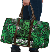 Aotearoa Iwi Ngati Maniapoto Travel Bag Maori Wharenui House Tribal Pattern
