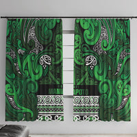 Aotearoa Iwi Ngati Maniapoto Window Curtain Maori Wharenui House Tribal Pattern
