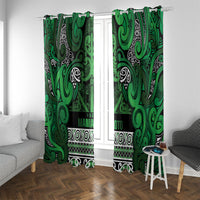 Aotearoa Iwi Ngati Maniapoto Window Curtain Maori Wharenui House Tribal Pattern