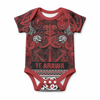 Aotearoa Iwi Te Arawa Baby Onesie Maori Wharenui House Tribal Pattern