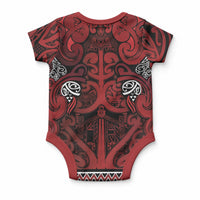 Aotearoa Iwi Te Arawa Baby Onesie Maori Wharenui House Tribal Pattern