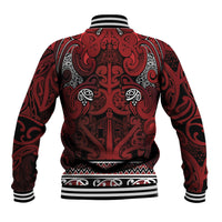 Aotearoa Iwi Te Arawa Baseball Jacket Maori Wharenui House Tribal Pattern