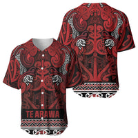 Aotearoa Iwi Te Arawa Baseball Jersey Maori Wharenui House Tribal Pattern