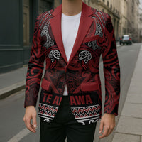 Aotearoa Iwi Te Arawa Blazer Maori Wharenui House Tribal Pattern