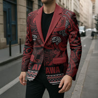 Aotearoa Iwi Te Arawa Blazer Maori Wharenui House Tribal Pattern