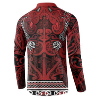 Aotearoa Iwi Te Arawa Button Sweatshirt Maori Wharenui House Tribal Pattern