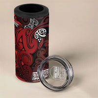 Aotearoa Iwi Te Arawa 4 in 1 Can Cooler Tumbler Maori Wharenui House Tribal Pattern