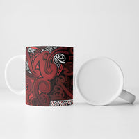 Aotearoa Iwi Te Arawa Ceramic Mug Maori Wharenui House Tribal Pattern