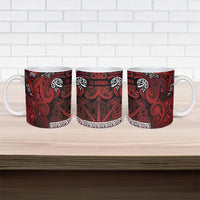 Aotearoa Iwi Te Arawa Ceramic Mug Maori Wharenui House Tribal Pattern