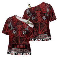 Aotearoa Iwi Te Arawa Cross Shoulder Shirt Maori Wharenui House Tribal Pattern