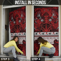 Aotearoa Iwi Te Arawa Door Cover Maori Wharenui House Tribal Pattern