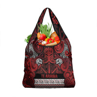 Aotearoa Iwi Te Arawa Grocery Bag Maori Wharenui House Tribal Pattern