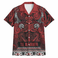 Aotearoa Iwi Te Arawa Hawaiian Shirt Maori Wharenui House Tribal Pattern