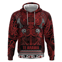Aotearoa Iwi Te Arawa Hoodie Maori Wharenui House Tribal Pattern