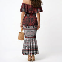 Aotearoa Iwi Te Arawa Mermaid Dress Maori Wharenui House Tribal Pattern