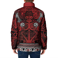Aotearoa Iwi Te Arawa Padded Jacket Maori Wharenui House Tribal Pattern