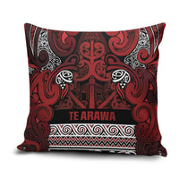 Aotearoa Iwi Te Arawa Pillow Cover Maori Wharenui House Tribal Pattern