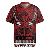 Aotearoa Iwi Te Arawa Rugby Jersey Maori Wharenui House Tribal Pattern