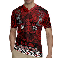 Aotearoa Iwi Te Arawa Rugby Jersey Maori Wharenui House Tribal Pattern