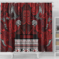 Aotearoa Iwi Te Arawa Shower Curtain Maori Wharenui House Tribal Pattern