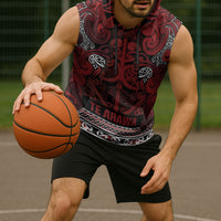 Aotearoa Iwi Te Arawa Sleeveless Hoodie Maori Wharenui House Tribal Pattern
