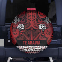 Aotearoa Iwi Te Arawa Spare Tire Cover Maori Wharenui House Tribal Pattern