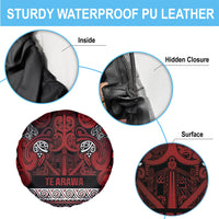 Aotearoa Iwi Te Arawa Spare Tire Cover Maori Wharenui House Tribal Pattern