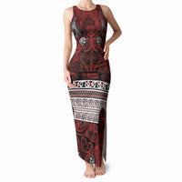 Aotearoa Iwi Te Arawa Tank Maxi Dress Maori Wharenui House Tribal Pattern