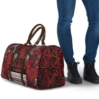 Aotearoa Iwi Te Arawa Travel Bag Maori Wharenui House Tribal Pattern