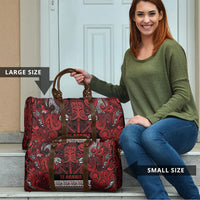 Aotearoa Iwi Te Arawa Travel Bag Maori Wharenui House Tribal Pattern
