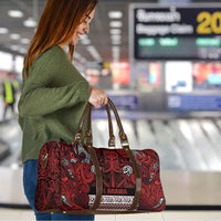 Aotearoa Iwi Te Arawa Travel Bag Maori Wharenui House Tribal Pattern