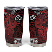 Aotearoa Iwi Te Arawa Tumbler Cup Maori Wharenui House Tribal Pattern