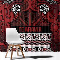 Aotearoa Iwi Te Arawa Window Curtain Maori Wharenui House Tribal Pattern