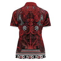 Aotearoa Iwi Te Arawa Women Polo Shirt Maori Wharenui House Tribal Pattern