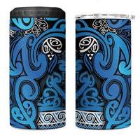 Aotearoa Iwi Ngati Porou 4 in 1 Can Cooler Tumbler Maori Wharenui House Tribal Pattern