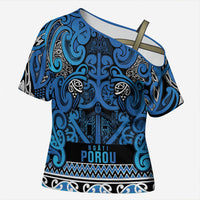 Aotearoa Iwi Ngati Porou Cross Shoulder Shirt Maori Wharenui House Tribal Pattern