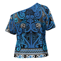 Aotearoa Iwi Ngati Porou Cross Shoulder Shirt Maori Wharenui House Tribal Pattern
