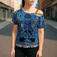 Aotearoa Iwi Ngati Porou Cross Shoulder Shirt Maori Wharenui House Tribal Pattern
